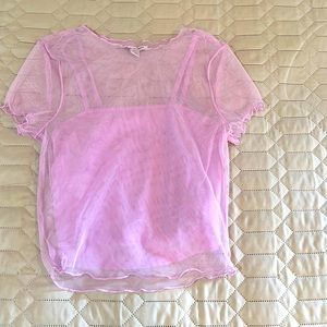 American Eagle Mesh Layered Tops